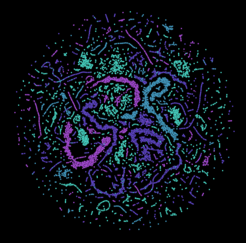 Learning quantum error correction: the image visualizes the activity of artificial neurons in the Erlangen researchers’ neural network while it is solving its task. © Max Planck Institute for the Science of Light